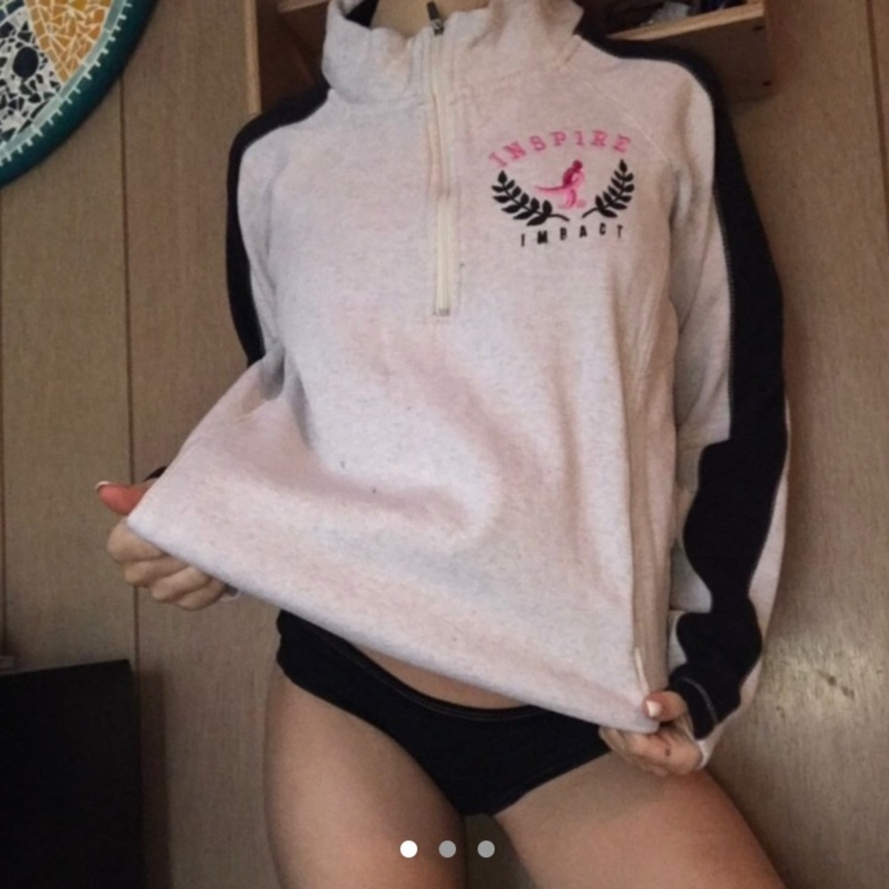 White half zip sweater